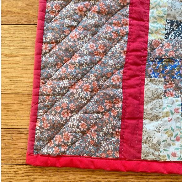 Vintage Hand Stitched Quilt Table, Runner, Quilt, Blanket, throw - Picture 4 of 10